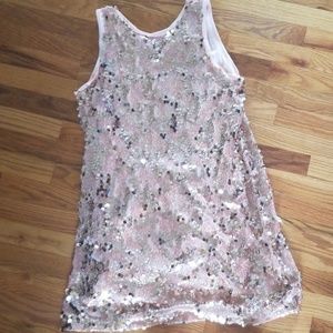 Sparkly rose gold dress